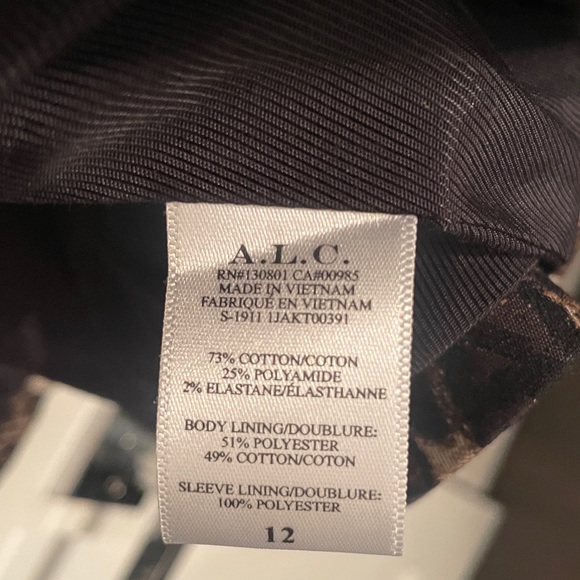 NWT🏷️ A.L.C. Alton Leopard Print Dbl Breasted Blazer sz: 6 - Picture 4 of 7